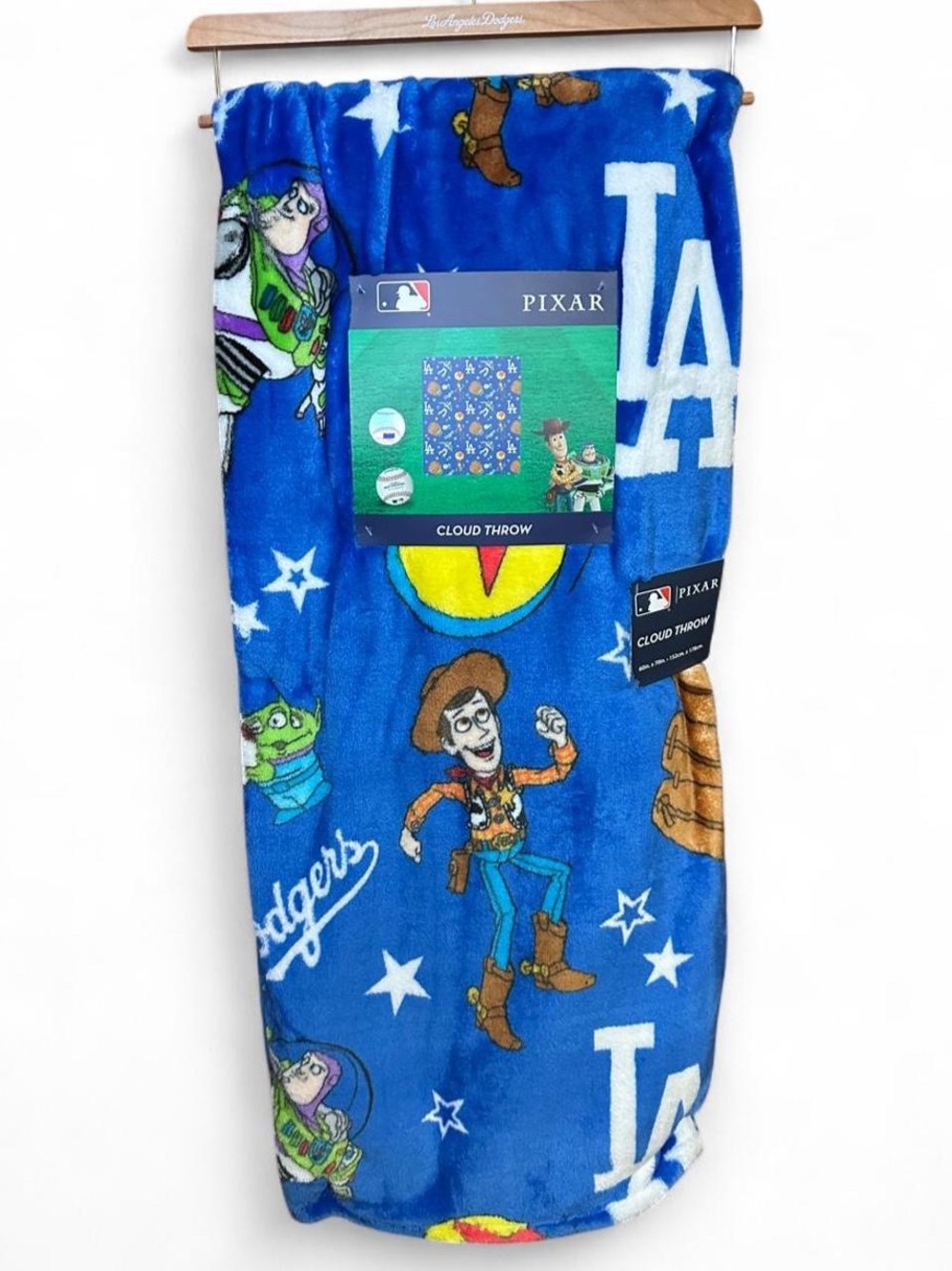 MLB LA Dodgers x Disney Pixar Toy Story Cloud Throw Blanket